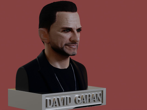 David Gahan renderable bust 3D Model