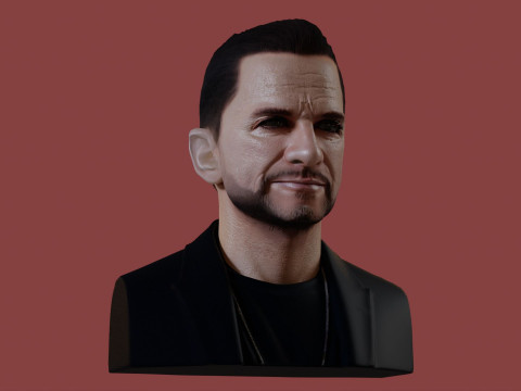 David Gahan renderable bust 3D Model
