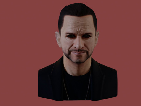 David Gahan renderable bust 3D Model