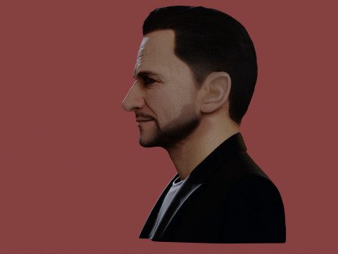 David Gahan renderable bust 3D Model