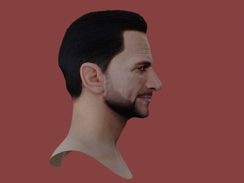 David Gahan renderable bust 3D Model