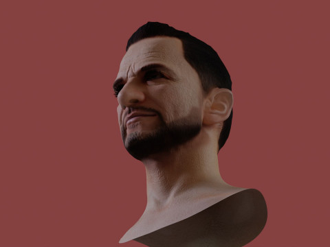 David Gahan renderable bust 3D Model