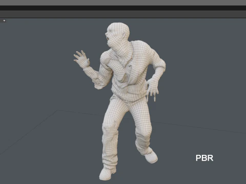 ROBOCOP Melting Man Printable and Renderable 3D Print Model