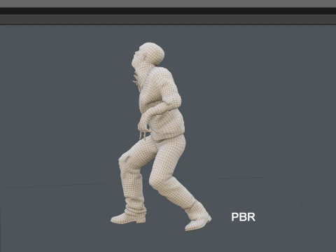 ROBOCOP Melting Man Printable and Renderable 3D Print Model