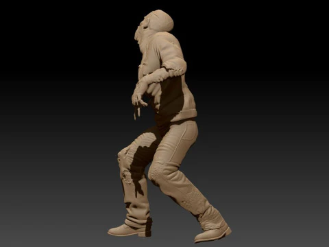 ROBOCOP Melting Man Printable and Renderable 3D Print Model