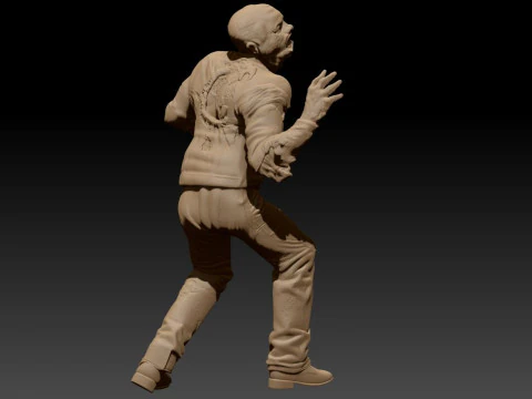 ROBOCOP Melting Man Printable and Renderable 3D Print Model