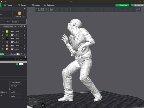 ROBOCOP Melting Man Printable and Renderable 3D Print Model