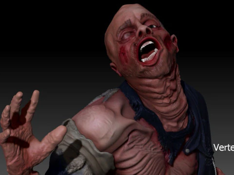 ROBOCOP Melting Man Printable and Renderable 3D Print Model