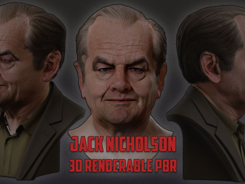 Busto renderizable en tiempo real de JACK NICHOLSON Modelo 3D