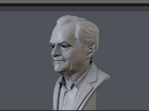 JACK NICHOLSON real time renderable bust 3D Model