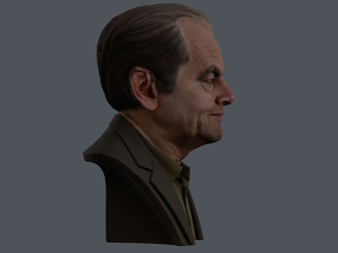 JACK NICHOLSON real time renderable bust 3D Model