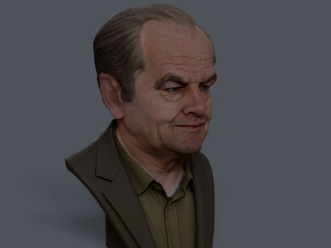 JACK NICHOLSON real time renderable bust 3D Model