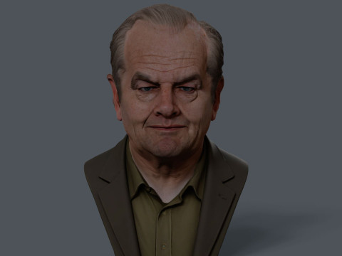 JACK NICHOLSON real time renderable bust 3D Model