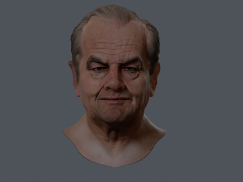 JACK NICHOLSON real time renderable bust 3D Model