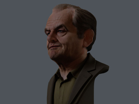 JACK NICHOLSON real time renderable bust 3D Model