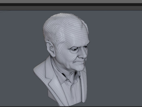 JACK NICHOLSON real time renderable bust 3D Model