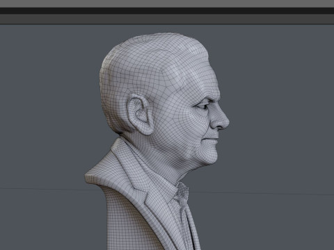 JACK NICHOLSON real time renderable bust 3D Model