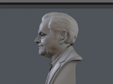 JACK NICHOLSON real time renderable bust 3D Model