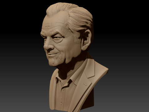 JACK NICHOLSON afdrukbare buste 3D printmodel