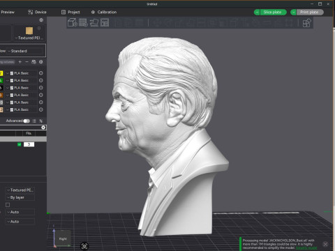 JACK NICHOLSON afdrukbare buste 3D printmodel