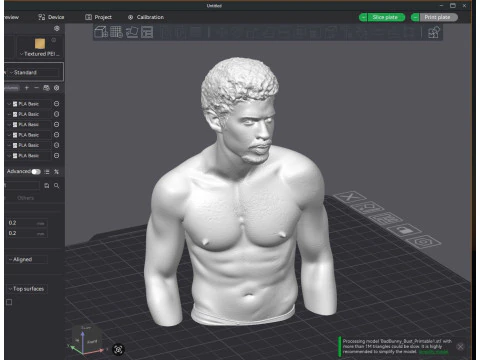 BAD BUNNY bust and keychain printable 3D Print Model
