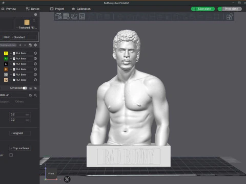 BAD BUNNY bust and keychain printable 3D Print Model