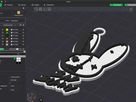 BAD BUNNY bust and keychain printable 3D Print Model