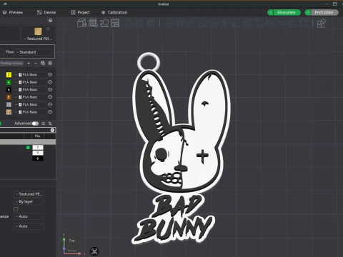 BAD BUNNY bust and keychain printable 3D Print Model