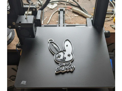 BAD BUNNY bust and keychain printable 3D Print Model