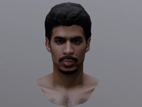 BAD BUNNY renderable PBR bust 3D Model