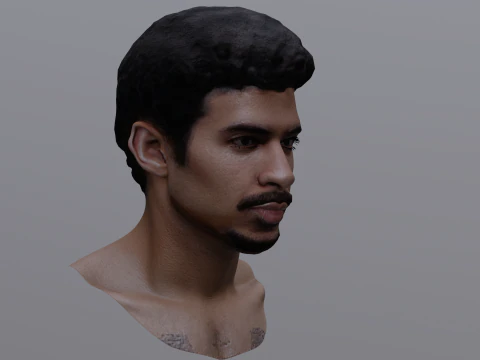 BAD BUNNY renderable PBR bust 3D Model