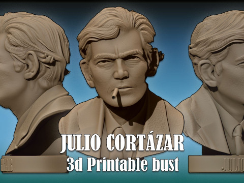 JULIO CORTAZAR Printable bust 3D Print Model