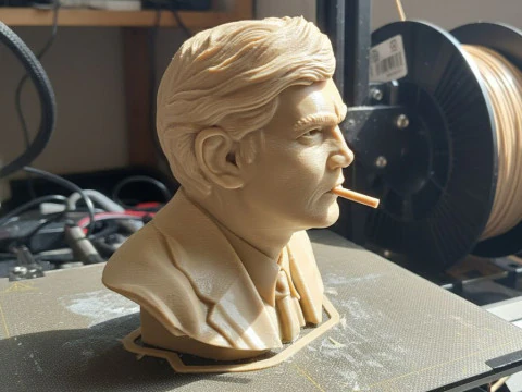 JULIO CORTAZAR Printable bust 3D Print Model