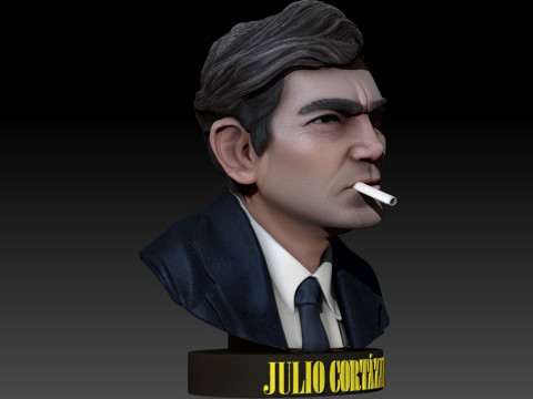 JULIO CORTAZAR Buste imprimable Modèles 3D en vedette