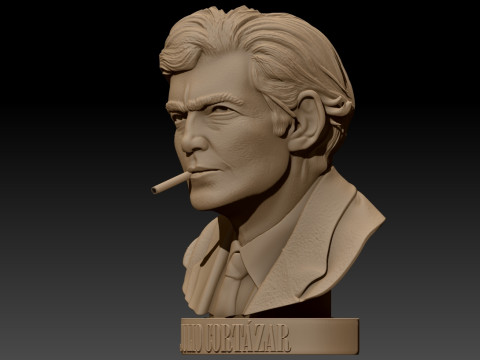 JULIO CORTAZAR Buste imprimable Modèles 3D en vedette