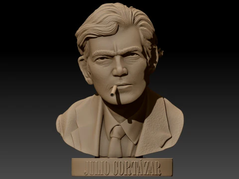 JULIO CORTAZAR Printable bust 3D Print Model