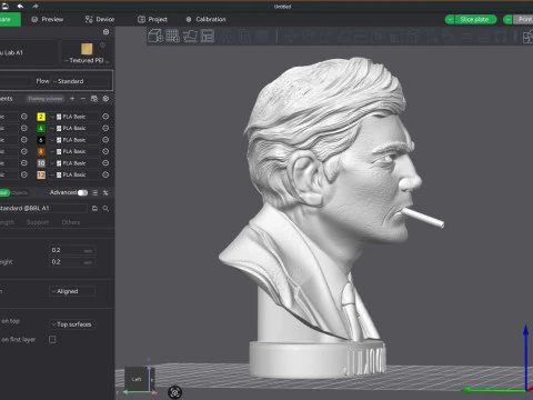 JULIO CORTAZAR Printable bust 3D Print Model