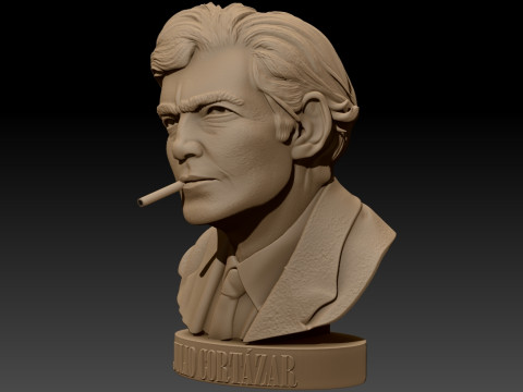 JULIO CORTAZAR Buste imprimable Modèles 3D en vedette