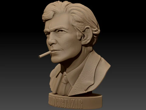 JULIO CORTAZAR Printable bust 3D Print Model