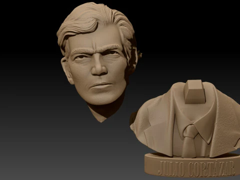 JULIO CORTAZAR Printable bust 3D Print Model