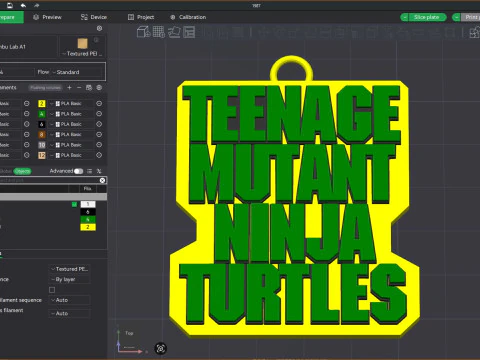 TMNT Keychains All Logo Badges 1984 2023 Printable v2 3D Print Model