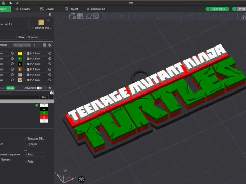 TMNT Keychains All Logo Badges 1984 2023 Printable v2 3D Print Model