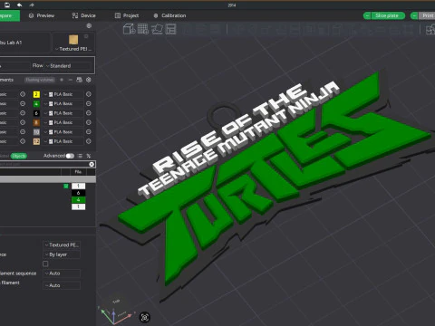 TMNT Keychains All Logo Badges 1984 2023 Printable v2 3D Print Model
