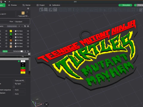 TMNT Keychains All Logo Badges 1984 2023 Printable v2 3D Print Model