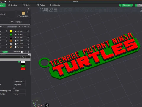 TMNT Keychains All Logo Badges 1984 2023 Printable v2 3D Print Model