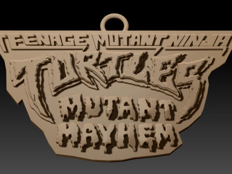 TMNT Keychains All Logo Badges 1984 2023 Printable v2 3D Print Model