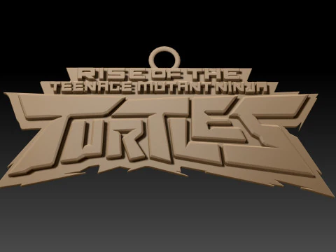 TMNT Keychains All Logo Badges 1984 2023 Printable v2 3D Print Model