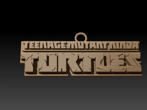 TMNT Keychains All Logo Badges 1984 2023 Printable v2 3D Print Model