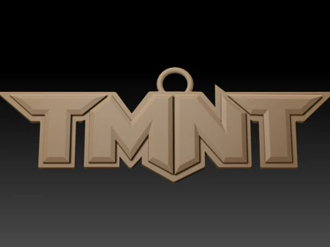 TMNT Keychains All Logo Badges 1984 2023 Printable v2 3D Print Model