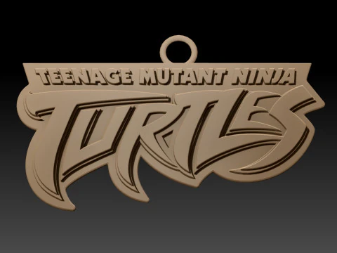 TMNT Keychains All Logo Badges 1984 2023 Printable v2 3D Print Model